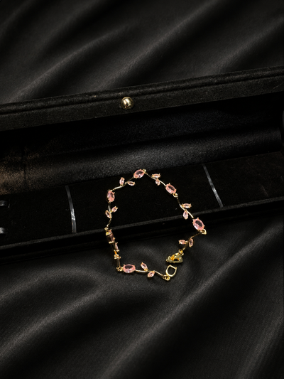 Tulip Bloom Bracelet – Floral Crystal Bracelet