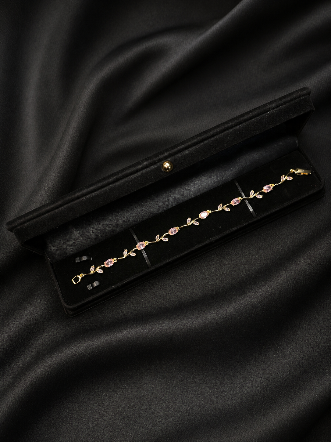 Tulip Bloom Bracelet – Floral Crystal Bracelet