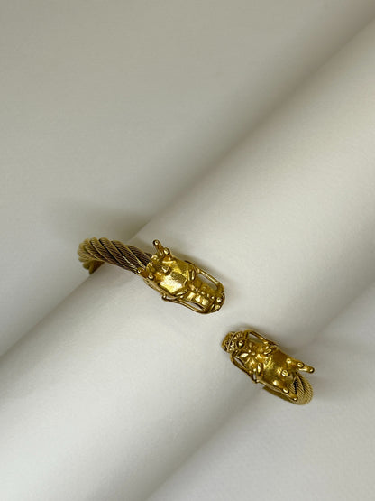 Golden Panther Cuff Bracelet Zyro