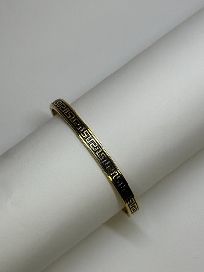 Greek Key Gold Bangle Zyro