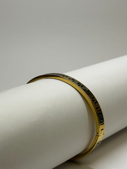 Greek Key Gold Bangle Zyro