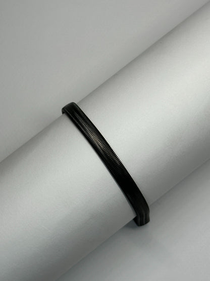 Sleek Black Snake Chain Bracelet Zyro