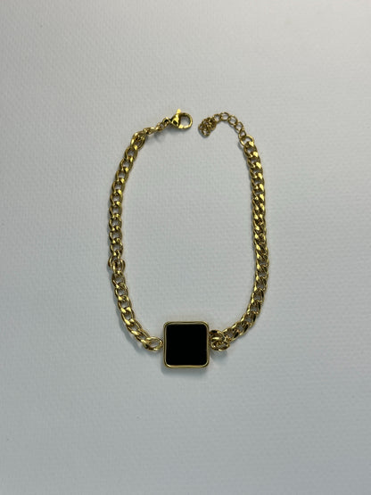 Black Square Charm Bracelet Zyro