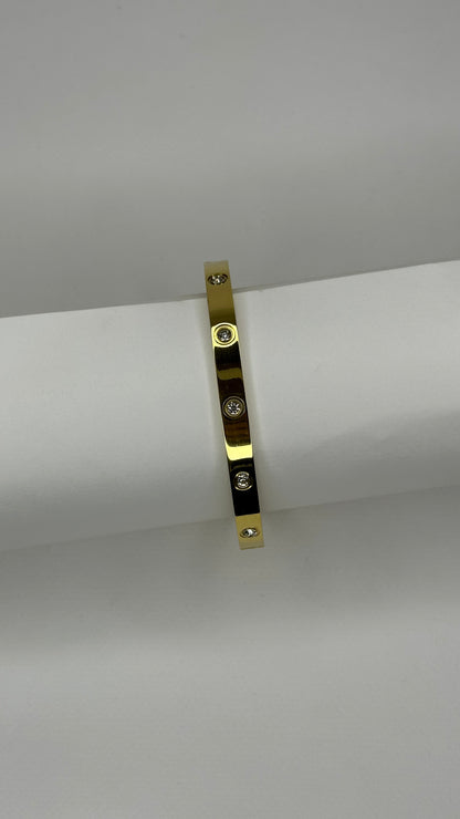 Radiant Charm Bangle with Crystal Detailing - Zyro