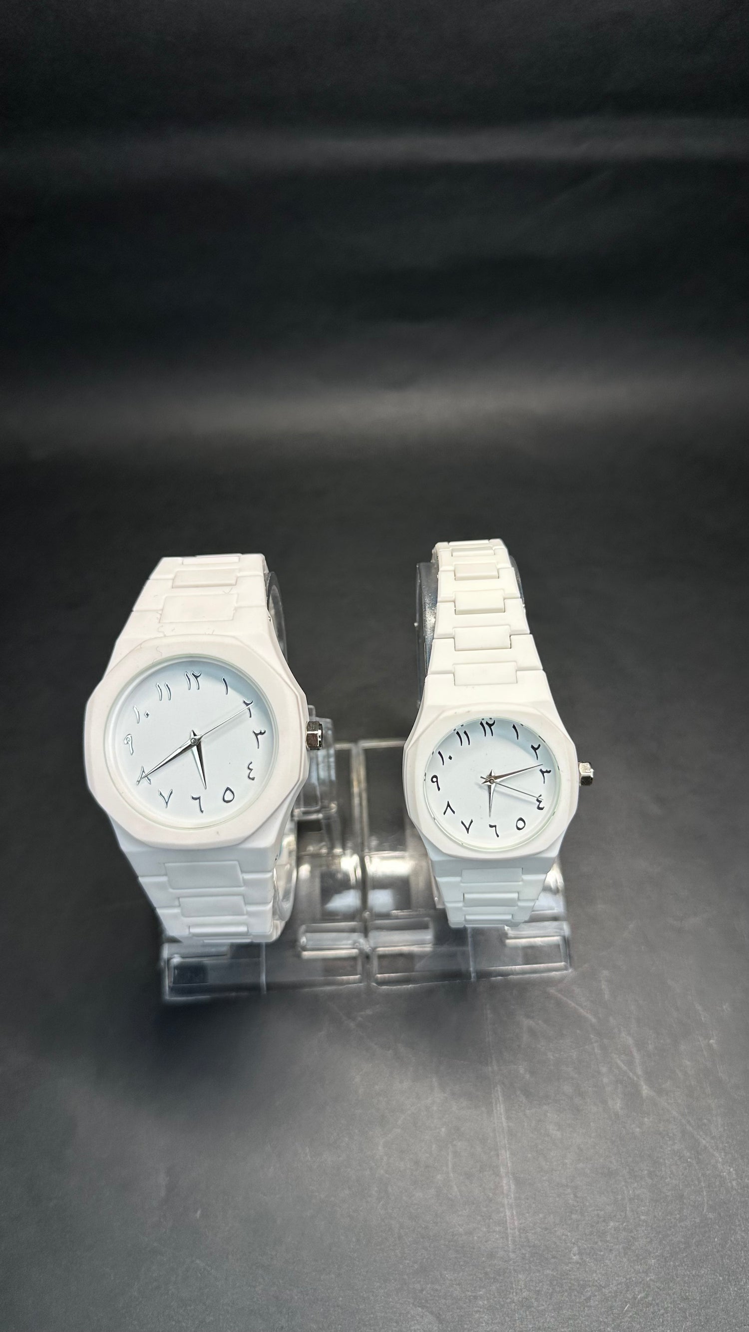 White Arabic Couple Watch Set - Zyro