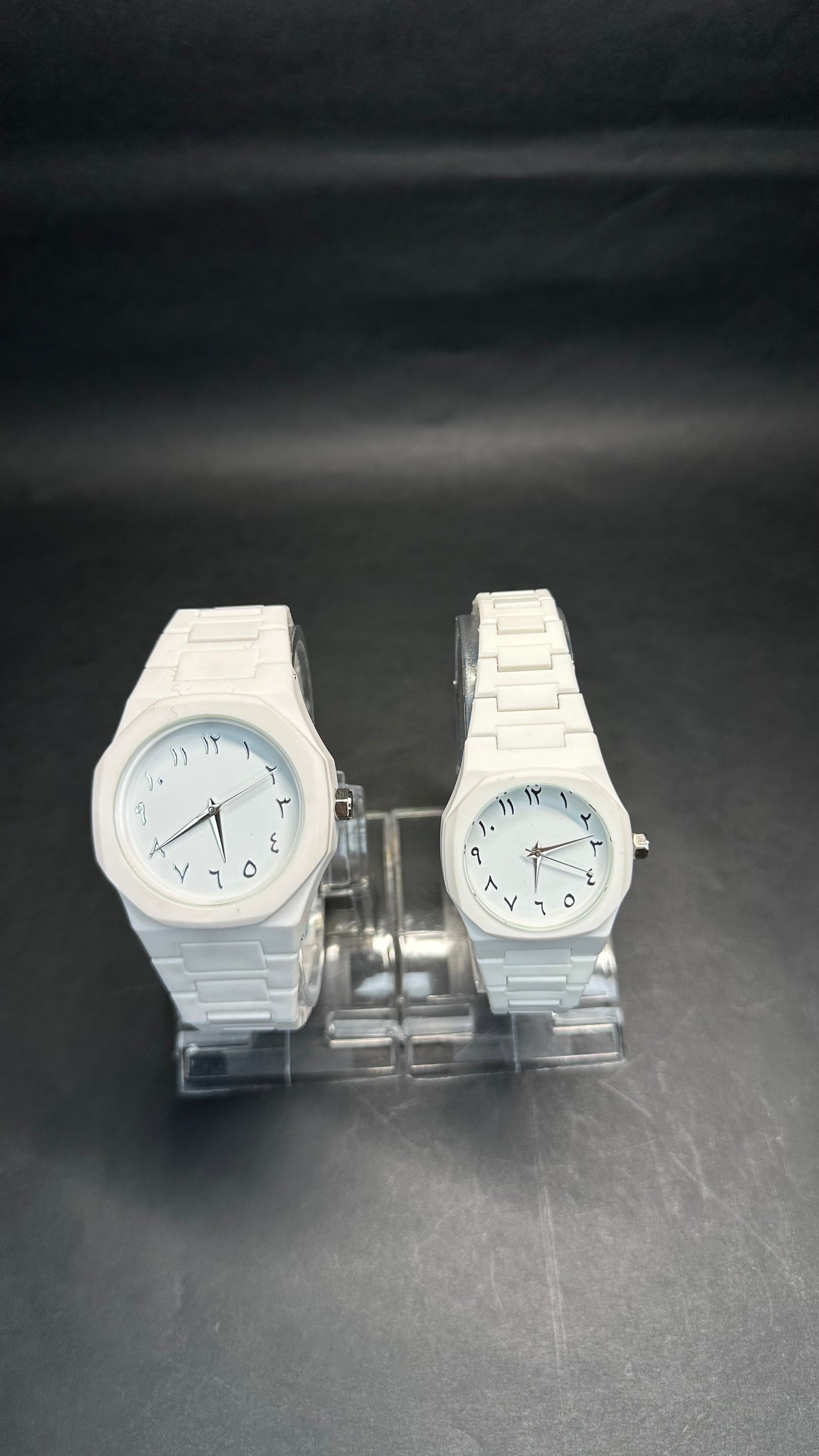 White Arabic Couple Watch Set - Zyro