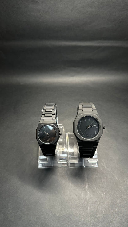 Black Arabic Couple Watch Set - Zyro