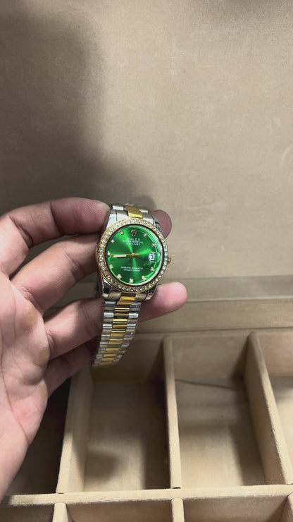 Rolley Jubilee Chain with Crystal Bezel – Ladies Edition
